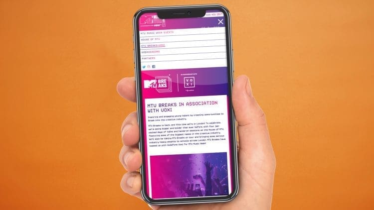 MTV music week iphone