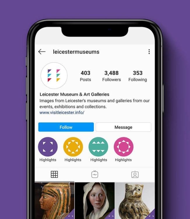 leicestermuseums instagram homepage
