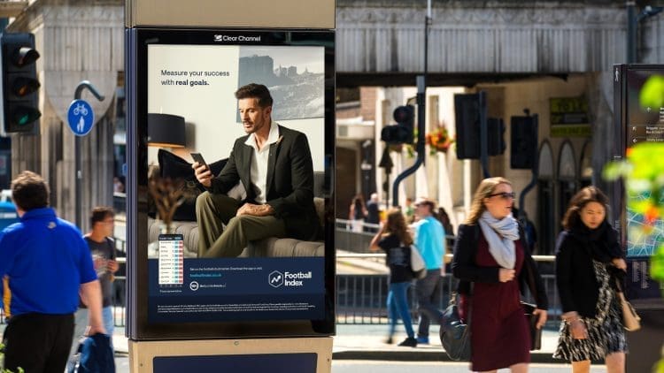 A football index digital out of home ad