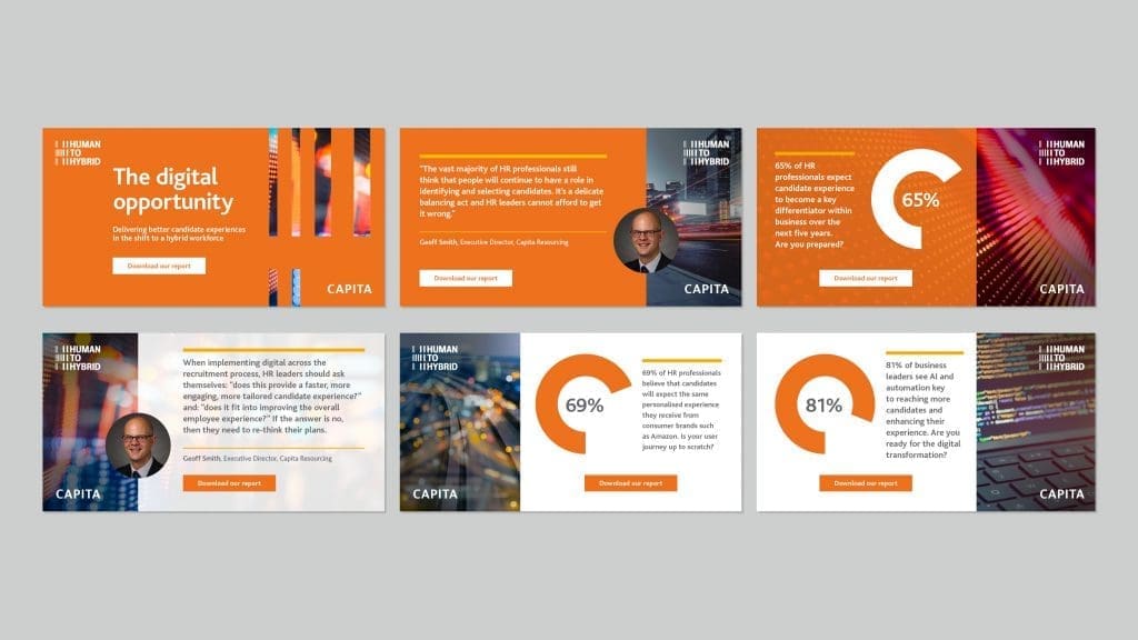 Capita human to hybrid website sections