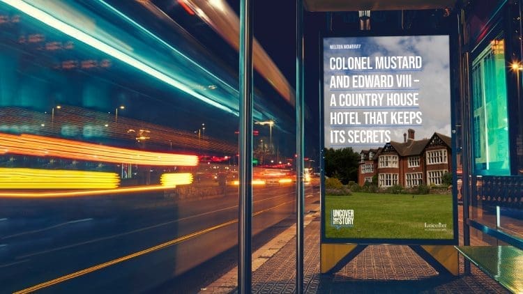 Uncover the story on a bus stop poster