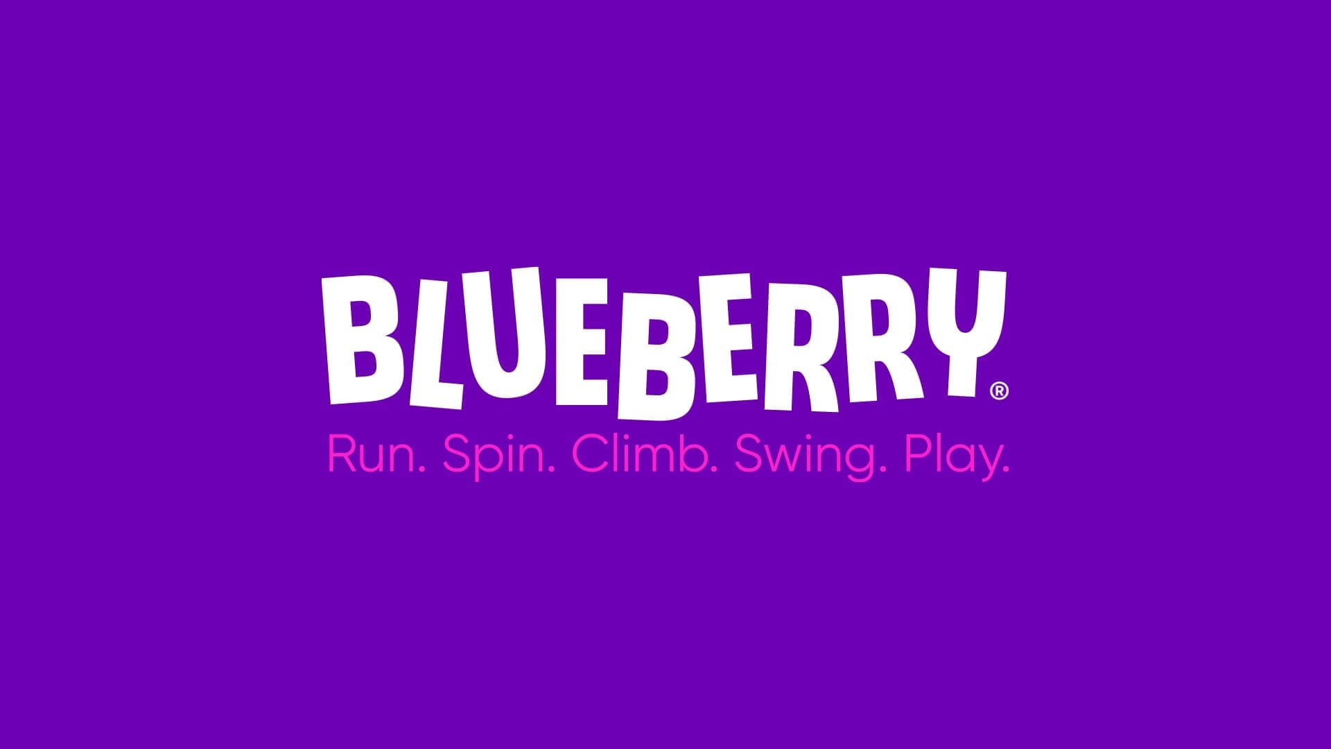 Blueberry logo on purple