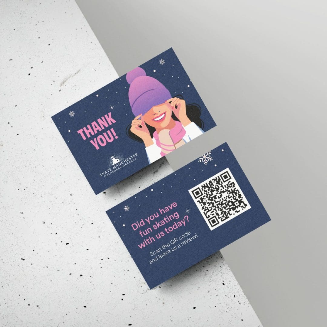 Review card design for Skate Manchester