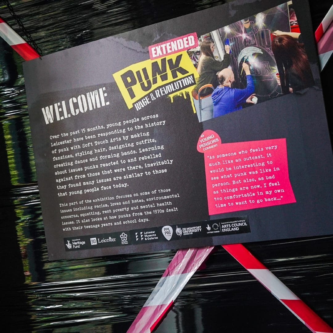 Display in the Punk exhibition at Soft Touch Arts