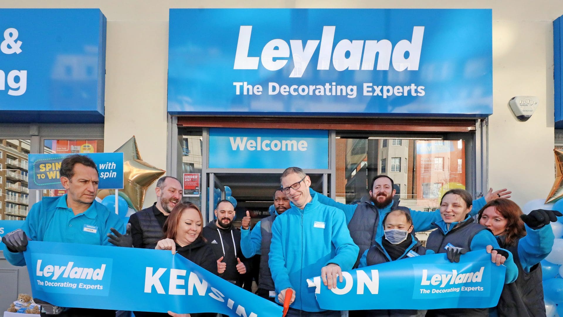 Leyland Kensington grand store opening ribbon cutting